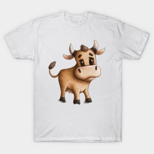 Cute Ox Drawing T-Shirt